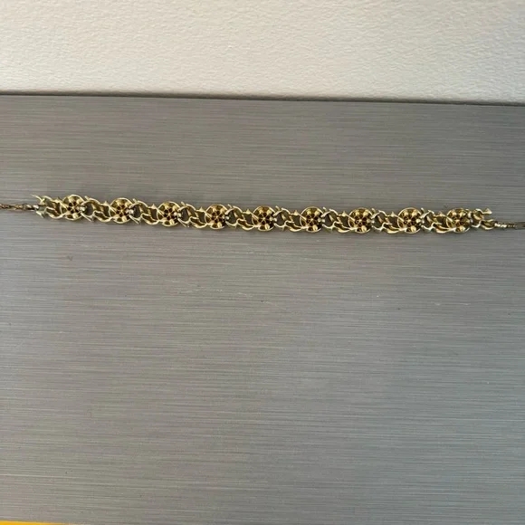 Vintage Aurora Borealis Crystal Choker Gold Tone 1950s Style - Picture 8 of 10